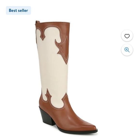 NEW zodiac Dawson western boots brown and cream - Picture 1 of 11